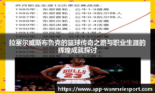 拉塞尔威斯布鲁克的篮球传奇之路与职业生涯的辉煌成就探讨